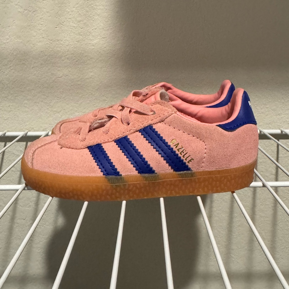adidas Originals Gazelle "Semi Pink Spark/Lucid Blue" Toddler Girls' Shoe